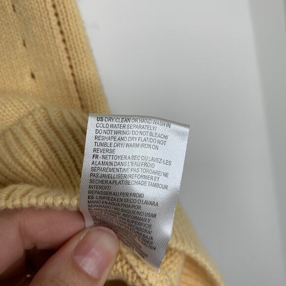 Minnie Rose Short Sleeve Pointelle Cardigan Medium Cotton Cashmere - Picture 15 of 16